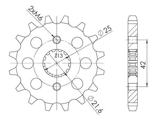 Supersprox Pinion 532 - 14Z - fine toothed 21,6/25,0