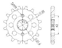 Supersprox Ritzel 532 - 14Z - feinverzahnt 21,6/25,0