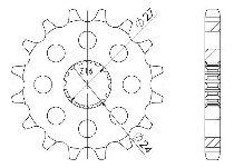 Supersprox Ritzel 525 - 17Z - feinverzahnt 24,0/27,0