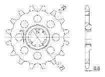 Supersprox Pinion 520 - 13Z - rough toothed 21,0/25,0