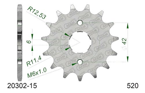 Supersprox piñón 520 - 15Z - de dientes gruesos 22,0/25,0