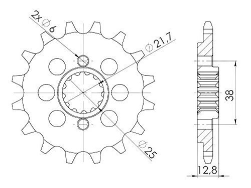 Supersprox Pinion 520 - 14Z - fine toothed 21,6/25,0