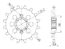 Supersprox Pinion 520 - 14Z - fine toothed 21,6/25,0