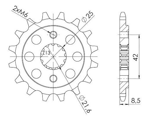 Supersprox Pinion 520 - 13Z - fine toothed 21,6/25,0