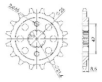 Supersprox Pinion 520 - 13Z - fine toothed 21,6/25,0