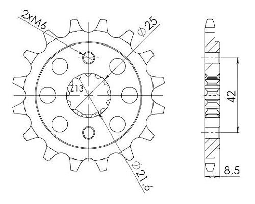 Supersprox Pinion 520 - 14Z - fine toothed 21,6/25,0