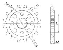 Supersprox Ritzel 520 - 14Z - feinverzahnt 21,6/25,0