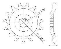 Supersprox Ritzel 630 - 15Z - feinverzahnt 21,6/25,0