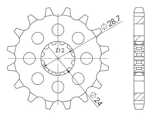 Supersprox Ritzel 530 - 15Z - feinverzahnt 24,0/28,5