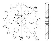 Supersprox Pinion 630 - 14Z - fine toothed 21,6/25,0