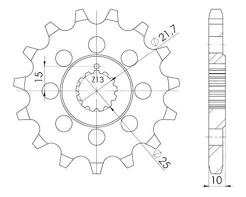 Supersprox Pinion 630 - 15Z - fine toothed 21,6/25,0