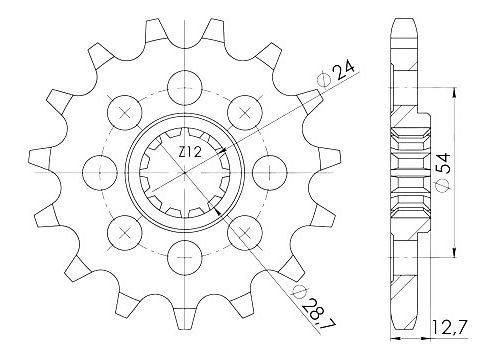 Supersprox Pinion 630 - 15Z - fine toothed 24,0/28,5