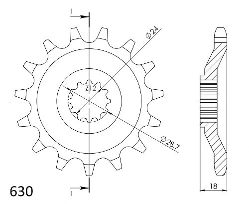 Supersprox Pinion 630 - 14Z