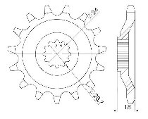 Supersprox Ritzel 630 - 15Z - feinverzahnt 24,0/28,5