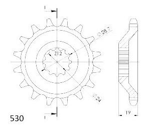 Supersprox pignone 530 - 15Z