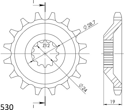 Supersprox pignon 530 - 16Z