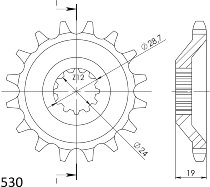 Supersprox Pinion 530 - 16Z