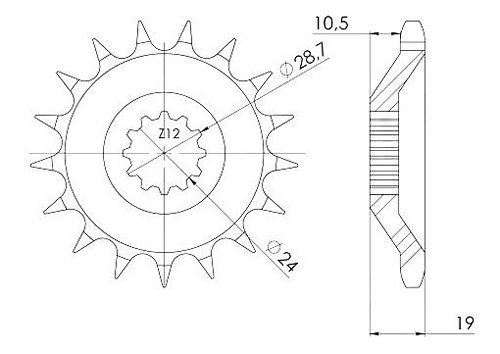 Supersprox Ritzel 530 - 17Z - feinverzahnt 24,0/28,5