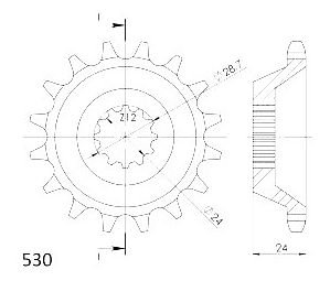 Supersprox pignone 530 - 14Z