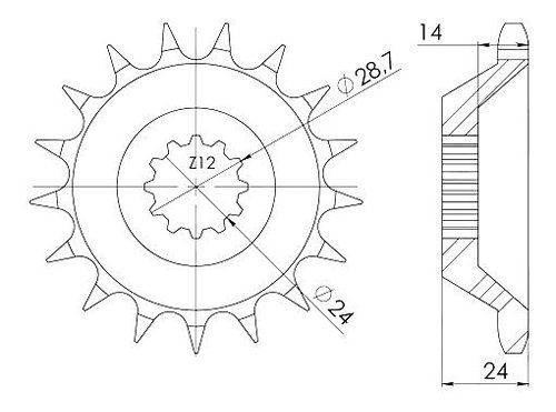 Supersprox Ritzel 530 - 17Z - feinverzahnt 24,0/28,5