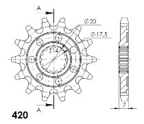 Supersprox Pinion 420 - 14Z