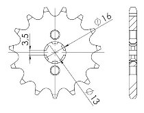 Supersprox pignone 420 - 10Z - a dentatura grossa 13,0/16,0