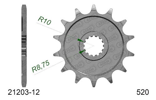 Supersprox pignon 520 - 12Z - à denture fine 17,7/20,0