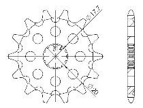 Supersprox Pinion 520 - 13Z - fine toothed 17,7/20,0