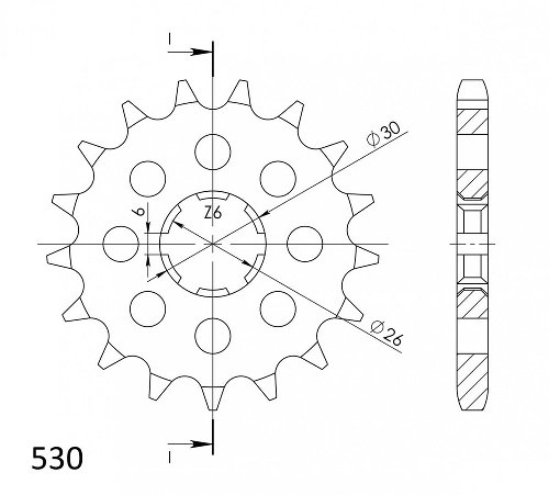 Supersprox Ritzel 530 - 16Z