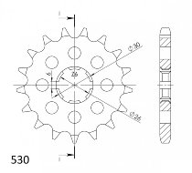 Supersprox pignon 530 - 16Z