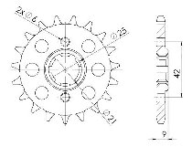 Supersprox Pinion 428 - 18Z - rough toothed 21,0/25,0