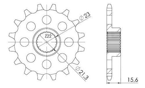 Supersprox Pinion 520 - 14Z - fine toothed 21,3/23,0