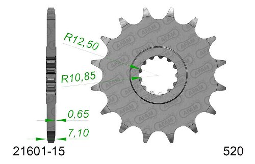 Supersprox Pinion 520 - 15Z - fine toothed 21,6/25,0