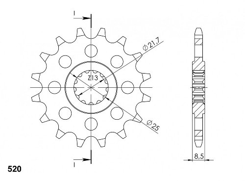 Supersprox piñón 520 - 18Z