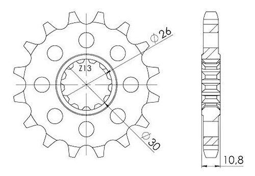 Supersprox Ritzel 530 - 14Z - feinverzahnt 26,0/30,0