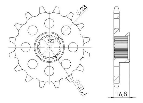 Supersprox Pinion 520 - 15Z - fine toothed 21,3/23,0