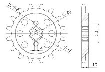 Supersprox Ritzel 520 - 12Z - grobverzahnt 16,0/20,0