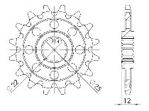 Supersprox Ritzel 520 - 12Z - feinverzahnt 22,0/25,0