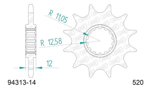 Supersprox Pinion 520 - 14Z