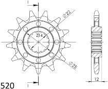 Supersprox pignone 520 - 15Z