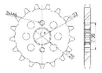 Supersprox Ritzel 530 - 14Z - feinverzahnt 22,0/25,0