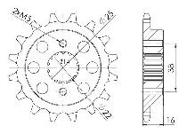 Supersprox Pinion 520 - 14Z - fine toothed 22,0/25,0