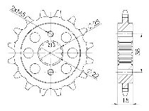 Supersprox Pinion 520 - 15Z - fine toothed 22,0/25,0