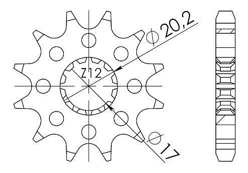 Supersprox Ritzel 520 - 13Z - feinverzahnt 17,0/20,0