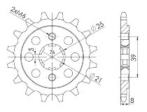 Supersprox Pinion 520 - 14Z - rough toothed 21,4/25,0