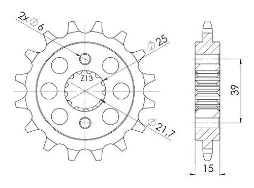 Supersprox Ritzel 520 - 14Z - feinverzahnt 21,4/25,0