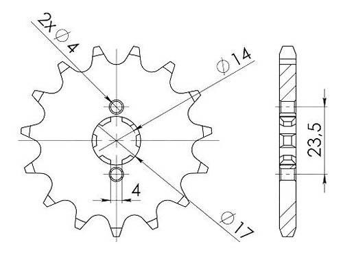 Supersprox Pinion 420 - 11Z - rough toothed 14,0/17,0