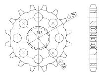 Supersprox Pinion 530 - 17Z - fine toothed 26,0/30,0