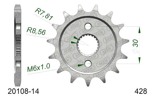 Supersprox Pinion 428 - 14Z