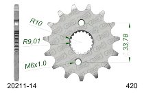 Supersprox Pinion 420 - 14Z